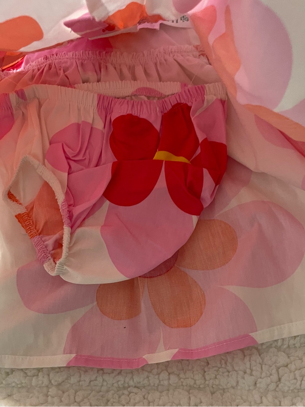 Bonnie Baby Pink, Orange & Yellow Floral Sleeveless Dress - Picture 6 of 6